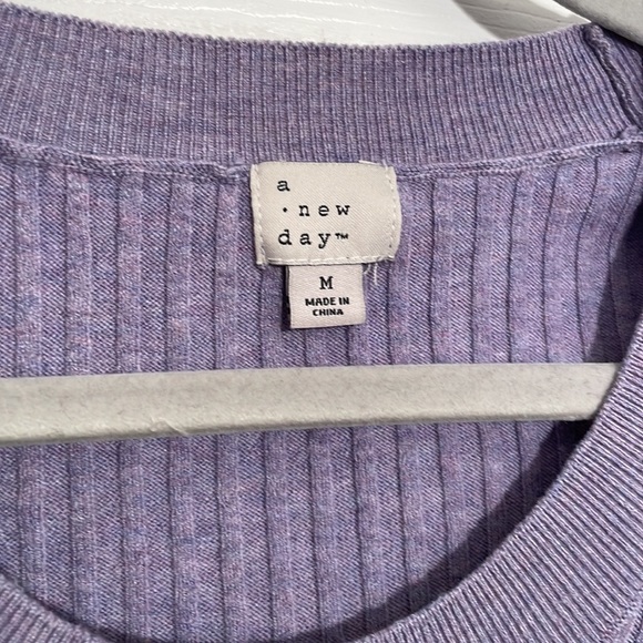 A New Day Purple Crew Neck Sweater - Picture 2 of 4